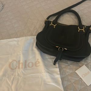 Chloe Marcie medium satchel bag black color